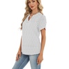 Zeagoo Womens Dressy Casual Chffon Shirts Short Sleeve V Neck Work Blouse(White Polka Dots)