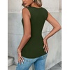 Zeagoo Womens Sleeveless Crewneck Ribbed Tank Tops Casual Basic Summer Top(Army Green)