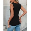 Zeagoo Womens Sleeveless Crewneck Ribbed Tank Tops Casual Basic Summer Top(Black)
