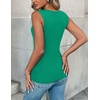 Zeagoo Womens Sleeveless Crewneck Ribbed Tank Tops Casual Basic Summer Top(Green)