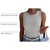 Zeagoo Womens Sleeveless Crewneck Ribbed Tank Tops Casual Basic Summer Top(Light Grey)