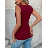 Zeagoo Womens Sleeveless Crewneck Ribbed Tank Tops Casual Basic Summer Top(Wine Red)