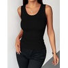 Zeagoo Womens Sleeveless Scoop Neck Tank Tops Ribbed Fitted Basic Tops 2026(A1-black)