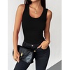 Zeagoo Womens Sleeveless Scoop Neck Tank Tops Ribbed Fitted Basic Tops 2026(A1-black)