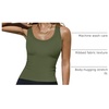 Zeagoo Womens Sleeveless Scoop Neck Tank Tops Ribbed Fitted Basic Tops 2026(Army Green)