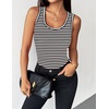 Zeagoo Womens Sleeveless Scoop Neck Tank Tops Ribbed Fitted Basic Tops 2026(A-tw454 Stripe Black White)