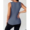 Zeagoo Womens Sleeveless Scoop Neck Tank Tops Ribbed Fitted Basic Tops 2026(Dark Blue)