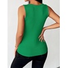 Zeagoo Womens Sleeveless Scoop Neck Tank Tops Ribbed Fitted Basic Tops 2026(Green)