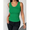 Zeagoo Womens Sleeveless Scoop Neck Tank Tops Ribbed Fitted Basic Tops 2026(Green)