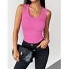 Zeagoo Womens Sleeveless Scoop Neck Tank Tops Ribbed Fitted Basic Tops 2026(Hot Pink)