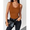 Zeagoo Womens Sleeveless Scoop Neck Tank Tops Ribbed Fitted Basic Tops 2026(Light Brown)