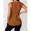 Zeagoo Womens Sleeveless Scoop Neck Tank Tops Ribbed Fitted Basic Tops 2026(Light Brown)