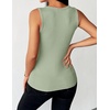 Zeagoo Womens Sleeveless Scoop Neck Tank Tops Ribbed Fitted Basic Tops 2026(Light Green)