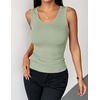 Zeagoo Womens Sleeveless Scoop Neck Tank Tops Ribbed Fitted Basic Tops 2026(Light Green)