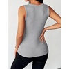Zeagoo Womens Sleeveless Scoop Neck Tank Tops Ribbed Fitted Basic Tops 2026(Light Grey)