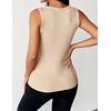 Zeagoo Womens Sleeveless Scoop Neck Tank Tops Ribbed Fitted Basic Tops 2026(Light Khaki(beige))