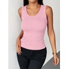 Zeagoo Womens Sleeveless Scoop Neck Tank Tops Ribbed Fitted Basic Tops 2026(Pink)