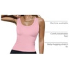 Zeagoo Womens Sleeveless Scoop Neck Tank Tops Ribbed Fitted Basic Tops 2026(Pink)
