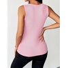 Zeagoo Womens Sleeveless Scoop Neck Tank Tops Ribbed Fitted Basic Tops 2026(Pink)