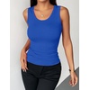 Zeagoo Womens Sleeveless Scoop Neck Tank Tops Ribbed Fitted Basic Tops 2026(Royal Blue)