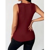 Zeagoo Womens Sleeveless Scoop Neck Tank Tops Ribbed Fitted Basic Tops 2026(Wine Red)