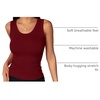 Zeagoo Womens Sleeveless Scoop Neck Tank Tops Ribbed Fitted Basic Tops 2026(Wine Red)