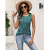 Zeagoo Womens Sleeveless Tank Tops Crew Neck Loose Fit Button Summer Tops(A Mz858)