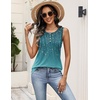 Zeagoo Womens Sleeveless Tank Tops Crew Neck Loose Fit Button Summer Tops(A Xh363)
