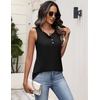 Zeagoo Womens Sleeveless Tank Tops Crew Neck Loose Fit Button Summer Tops(Black)