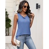 Zeagoo Womens Sleeveless Tank Tops Crew Neck Loose Fit Button Summer Tops(Blue)