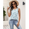 Zeagoo Womens Sleeveless Tank Tops Crew Neck Loose Fit Button Summer Tops(Cx329)
