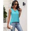 Zeagoo Womens Sleeveless Tank Tops Crew Neck Loose Fit Button Summer Tops(Green)