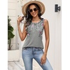 Zeagoo Womens Sleeveless Tank Tops Crew Neck Loose Fit Button Summer Tops(Hf36)