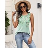 Zeagoo Womens Sleeveless Tank Tops Crew Neck Loose Fit Button Summer Tops(S242)