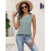 Zeagoo Womens Sleeveless Tank Tops Crew Neck Loose Fit Button Summer Tops(Striped Flower)