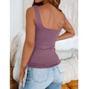 Zeagoo Women’s Square Neck Double Lined Tank Tops Cute Summer Top(Dark Purple)