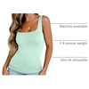 Zeagoo Women’s Square Neck Double Lined Tank Tops Cute Summer Top(Mint Green)