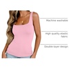 Zeagoo Women’s Square Neck Double Lined Tank Tops Cute Summer Top(Pink)