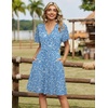 Zeagoo Womens Summer Dresses Wrap V Neck Dress Floral A-Line Ruffle Sleeve Casual Sundress with Pockets 2026(01-light Blue)