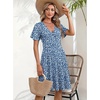 Zeagoo Womens Summer Dresses Wrap V Neck Dress Floral A-Line Ruffle Sleeve Casual Sundress with Pockets 2026(01-xh234)