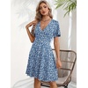 Zeagoo Womens Summer Dresses Wrap V Neck Dress Floral A-Line Ruffle Sleeve Casual Sundress with Pockets 2026(01-xh234)