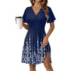 Zeagoo Womens Summer Dresses Wrap V Neck Dress Floral A-Line Ruffle Sleeve Casual Sundress with Pockets 2026(Blue Floral 1)