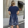 Zeagoo Womens Summer Dresses Wrap V Neck Dress Floral A-Line Ruffle Sleeve Casual Sundress with Pockets 2026(Blue Floral 1)