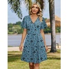 Zeagoo Womens Summer Dresses Wrap V Neck Dress Floral A-Line Ruffle Sleeve Casual Sundress with Pockets 2026(Green Floral)