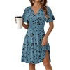 Zeagoo Womens Summer Dresses Wrap V Neck Dress Floral A-Line Ruffle Sleeve Casual Sundress with Pockets 2026(Green Floral)