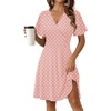 Zeagoo Womens Summer Dresses Wrap V Neck Dress Floral A-Line Ruffle Sleeve Casual Sundress with Pockets 2026(Pink Floral)