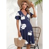 Zeagoo Womens Summer Dresses Wrap V Neck Dress Floral A-Line Ruffle Sleeve Casual Sundress with Pockets 2026(Sf372)