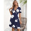 Zeagoo Womens Summer Dresses Wrap V Neck Dress Floral A-Line Ruffle Sleeve Casual Sundress with Pockets 2026(Sf372)