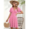 Zeagoo Womens Summer Dresses Wrap V Neck Dress Floral A-Line Ruffle Sleeve Casual Sundress with Pockets 2026(Sf374)
