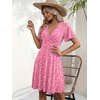 Zeagoo Womens Summer Dresses Wrap V Neck Dress Floral A-Line Ruffle Sleeve Casual Sundress with Pockets 2026(Sf374)